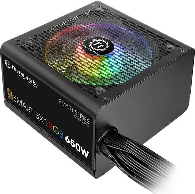 

Блок питания 650 Вт ATX Thermaltake Smart BX1 RGB, 120 мм, 80 Plus Bronze (PS-SPR-0650NHSABE-1), Smart BX1 RGB