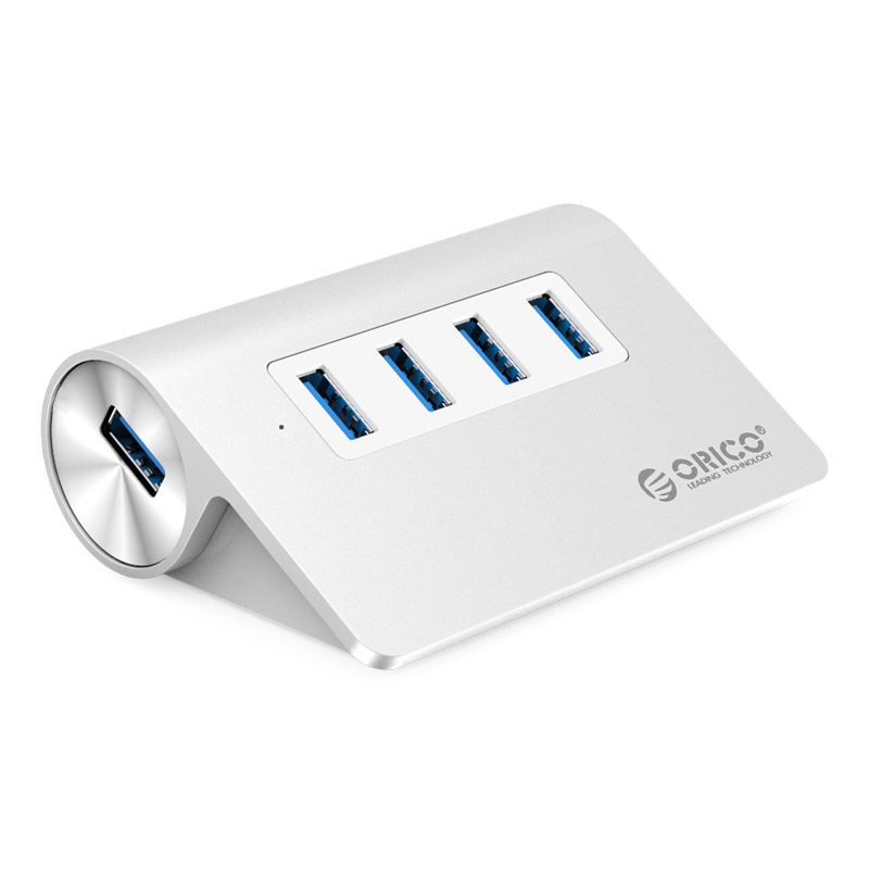 Концентратор Orico M3H4-SV, 4xUSB 3.0, серебристый