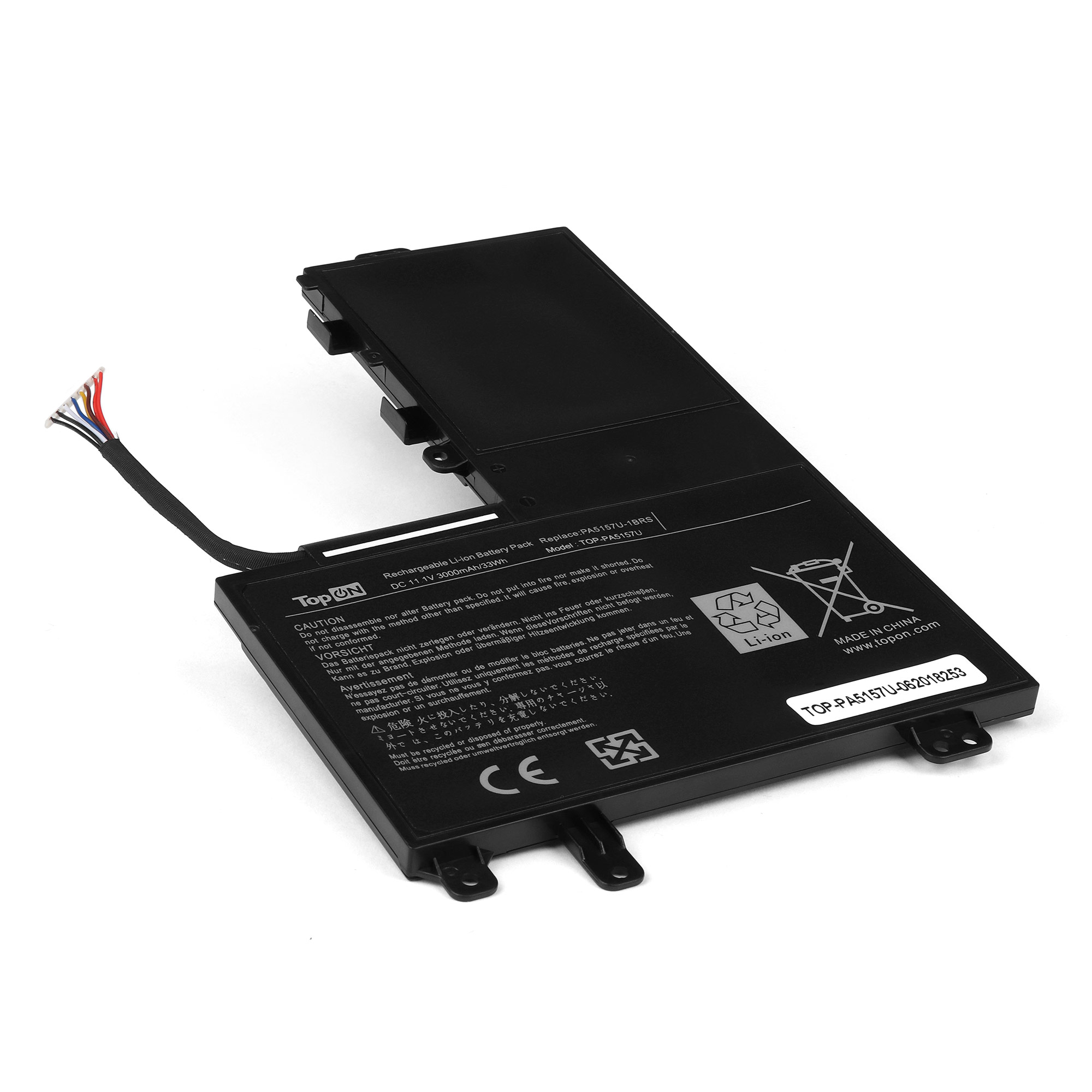 

Аккумуляторная батарея TopON для Toshiba Satellite E55T, M40-A, M50-A, U40T, U50T, T940 Series. 11.1V 3000mAh 33Wh. (TOP-PA5157U)