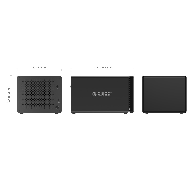 

Внешний бокс Orico NS500C3, 5x 3.5" USB 3.1 Type-C, черный (NS500C3-BK), NS500C3