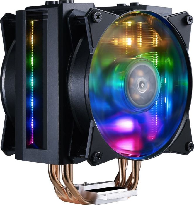 

Кулер для процессора COOLERMASTER MasterAir MA410M для Socket/115x/1200/1356/1366/2011/2011-3/2066/AM2/AM2+/AM3/AM3+/FM1/AM4/FM2/FM2+, 120 мм, 1800rpm, 31 дБА, 150 Вт, 4-pin PWM, Al, RGB (MAM-T4PN-218PC-R1), MasterAir MA410M