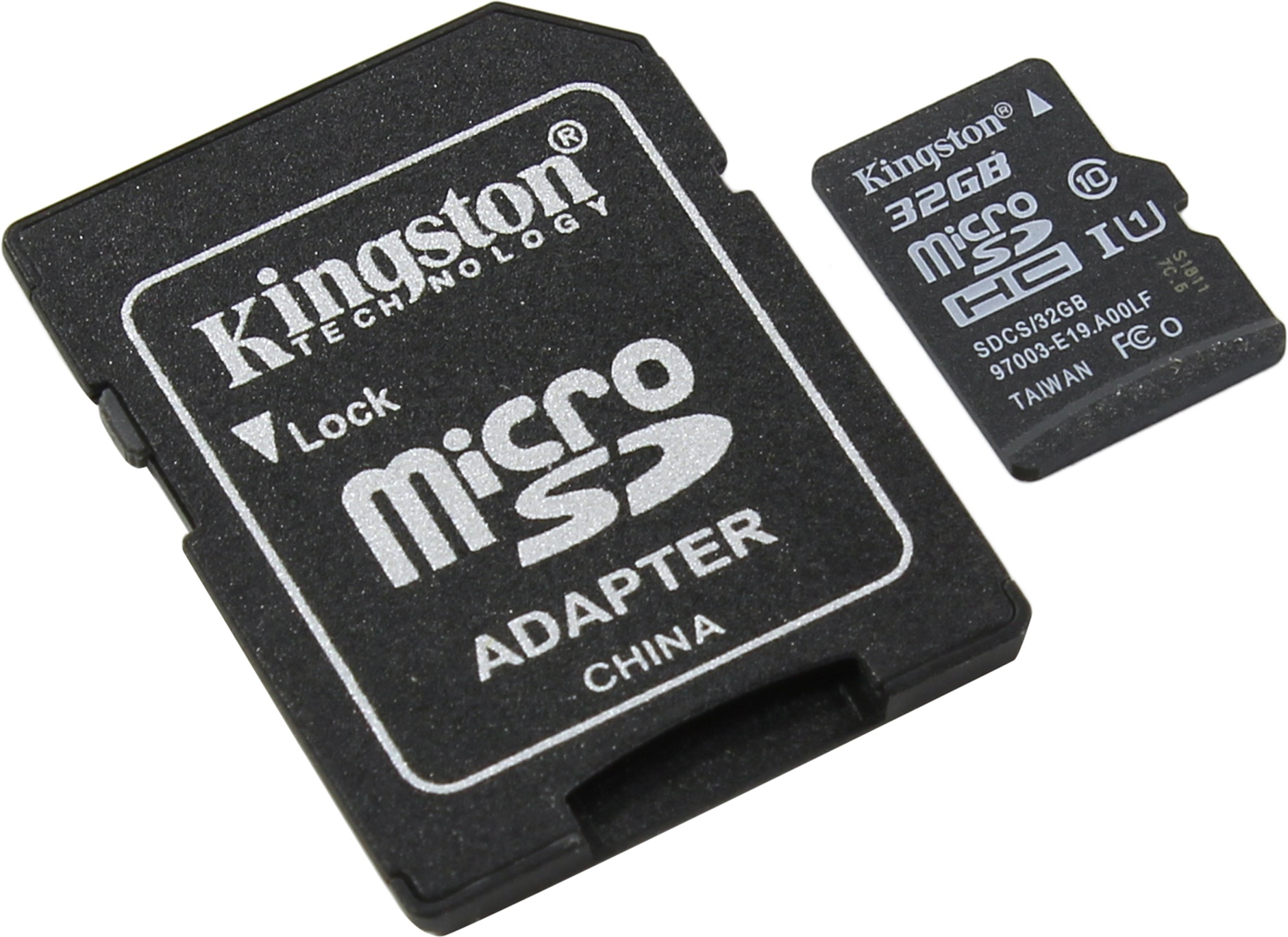 Карта памяти 32Gb microSDHC Kingston Canvas Select Class 10 UHS-I U1 + адаптер (SDCS/32GB)