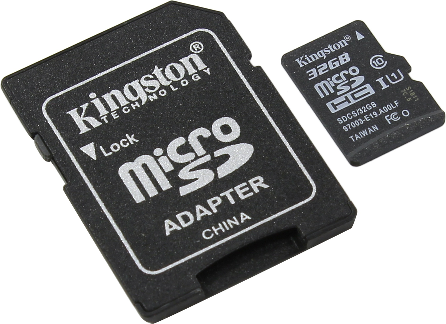 

Карта памяти 32Gb microSDHC Kingston Canvas Select Class 10 UHS-I U1 + адаптер (SDCS/32GB), SDCS/32GB