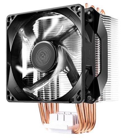 

Кулер для процессора COOLERMASTER Hyper H411R для Socket 115x/2066/2011/2011-3/1356/1366/775/AM4/AM2+/AM3/AM3+/FM1/FM2/FM2+/AM2, 92мм, 2000rpm, 29.4 дБ, 100W, 4-pin PWM, Al, White LED (RR-H411-20PW-R1), Hyper H411R