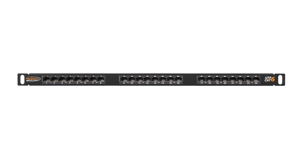 

Патч-панель в шкаф 19" 0.5U, порты: 24 x RJ-45 кат. 6, органайзер, черный, NMC-RP24UE2-HU-BK, NIKOMAX, NMC-RP24UE2-HU-BK