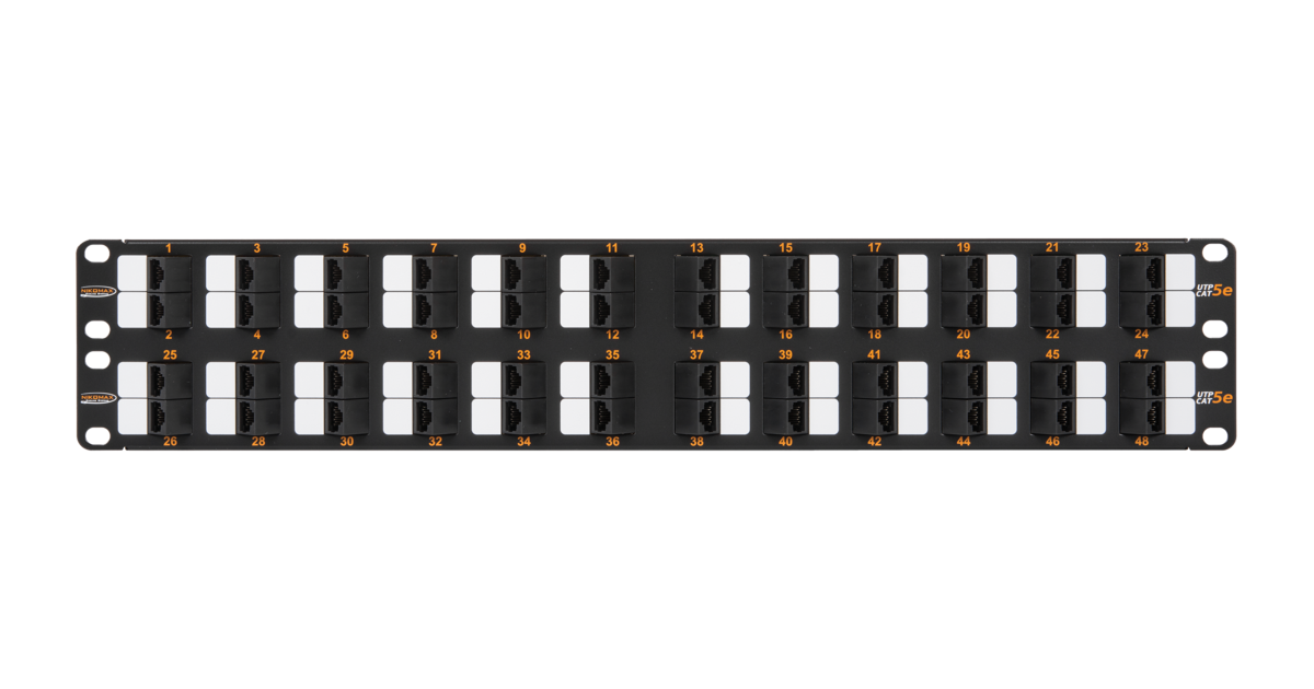 

Патч-панель в шкаф 19" 2U, порты: 48 x RJ-45 кат. 5e, органайзер, черный, NMC-RP48UD2-AN-2U-BK, NIKOMAX, NMC-RP48UD2-AN-2U-BK