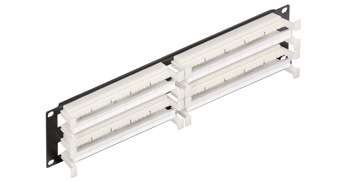 

Кросс-панель в шкаф 19" 2U, 200 пар, черный/белый, NMC-RB110-200, NIKOMAX, NMC-RB110-200