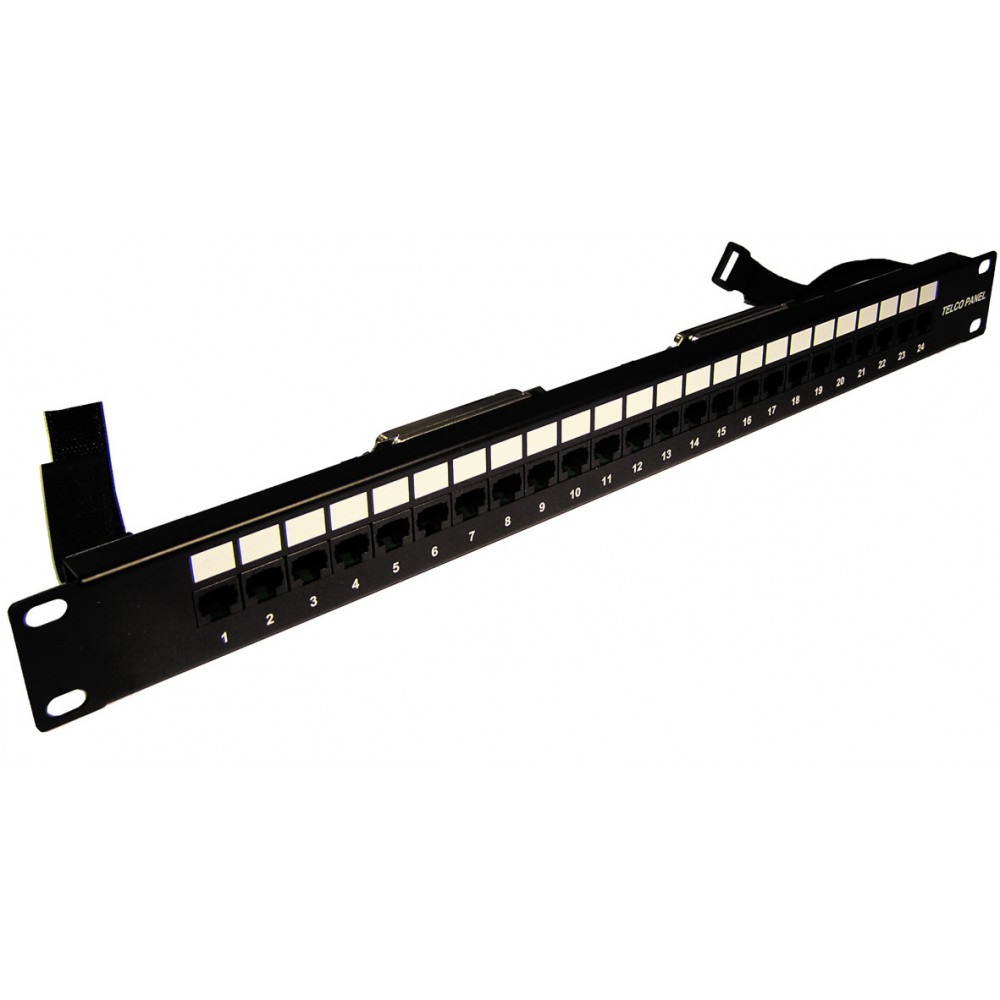 

Патч-панель в шкаф 19" 1U, порты: 24 x RJ-45, черный, TWT-PP24TLC-1236, TWT, TWT-PP24TLC-1236
