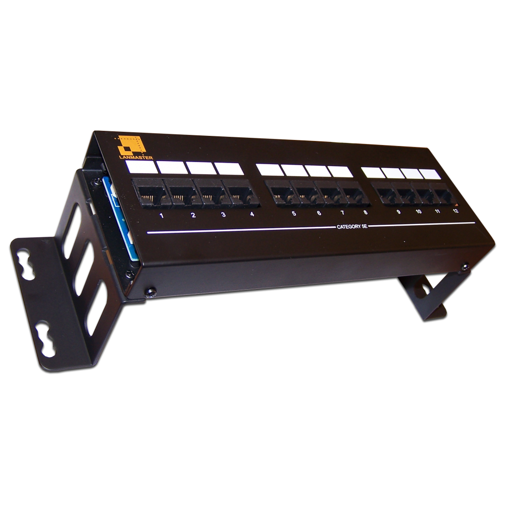 

Патч-панель настенная, порты: 12 x RJ-45 кат. 5e, черный, LAN-PPF12U5E/W, LANMASTER, LAN-PPF12U5E/W