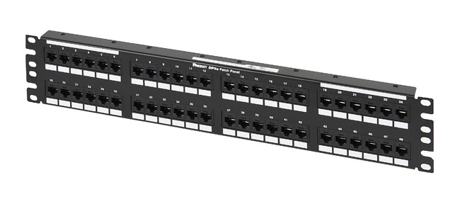 

Патч-панель в шкаф 19" 2U, порты: 48 x RJ-45 кат. 5e, черный, DP485E88TGY, PANDUIT, DP485E88TGY
