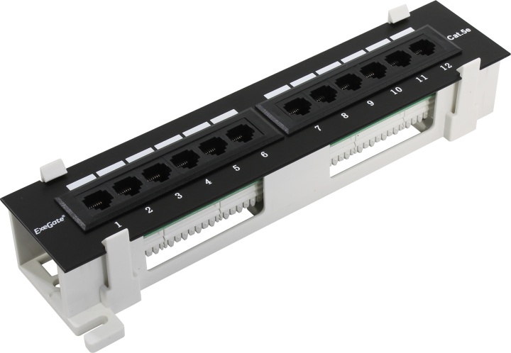

Патч-панель настенная, порты: 12 x RJ-45 кат. 5e, черный, EX256754RUS, Exegate, EX256754RUS