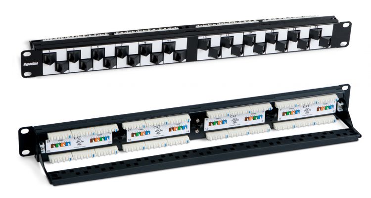 

Патч-панель 19" 1U, порты: 24 x RJ-45, Кат. 5e, черный, PP2A-19-24S-8P8C-C5E-110, Hyperline, PP2A-19-24S-8P8C-C5E-110
