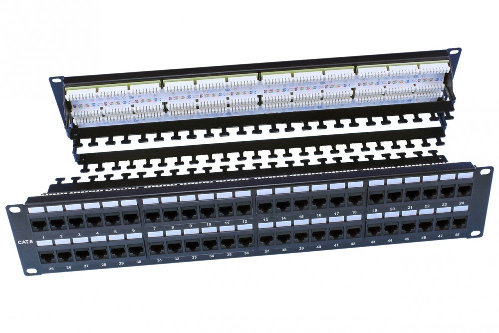 

Патч-панель в шкаф 19" 2U, порты: 48 x RJ-45 кат. 6, органайзер, черный, PP3-19-48-8P8C-C6-110D, Hyperline, PP3-19-48-8P8C-C6-110D