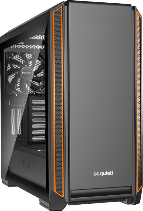 Корпус be quiet! SILENT BASE 601 WINDOW ORANGE, EATX, Midi-Tower, 2xUSB 3.0, черный/оранжевый, без БП (BGW25)