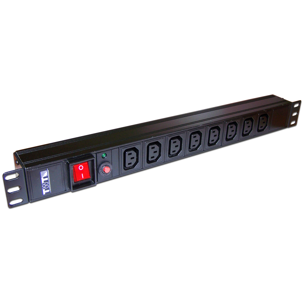 

Блок розеток (PDU) TWT TWT-PDU19-10A8C3, 1U, кол-во розеток:8 (8xC13), 10А, черный, TWT-PDU19-10A8C3