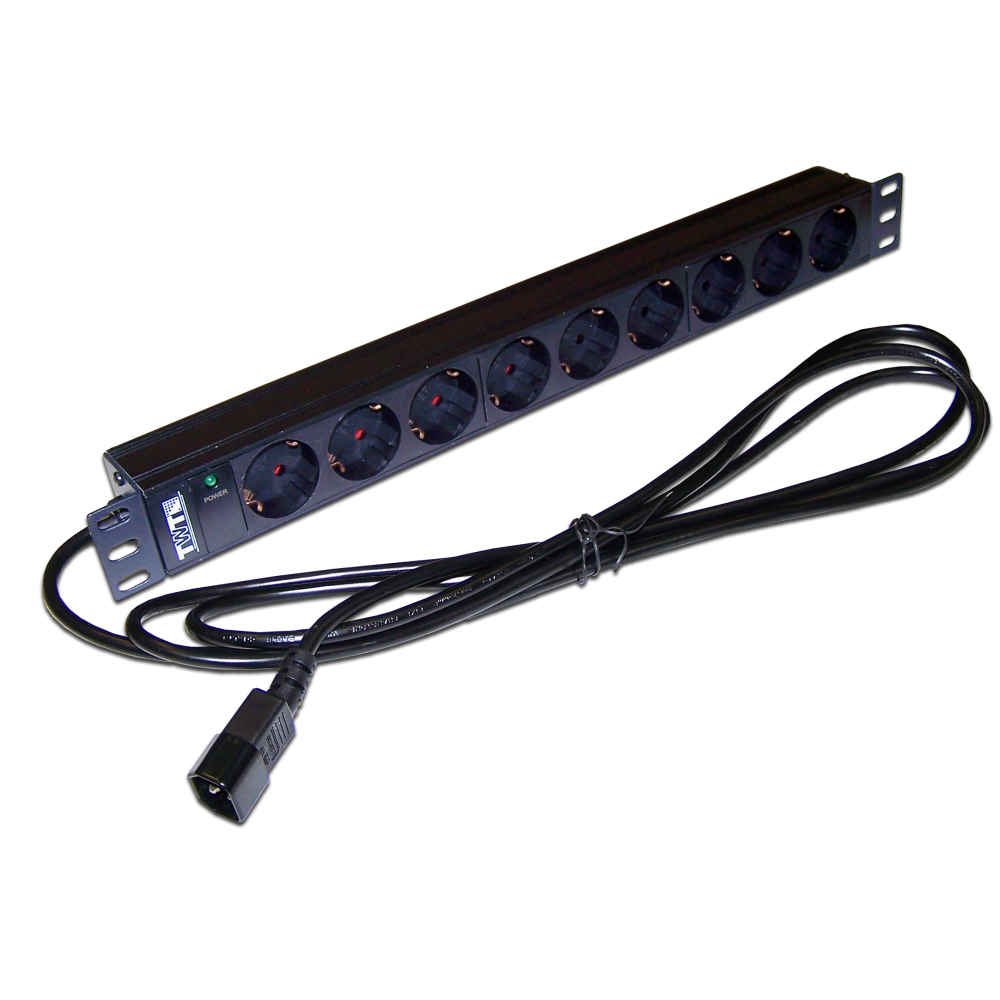

Блок розеток (PDU) TWT TWT-PDU19-10A9P4-3.0, 1U, кол-во розеток:9 (9xЕвро), 10А, черный, TWT-PDU19-10A9P4-3.0