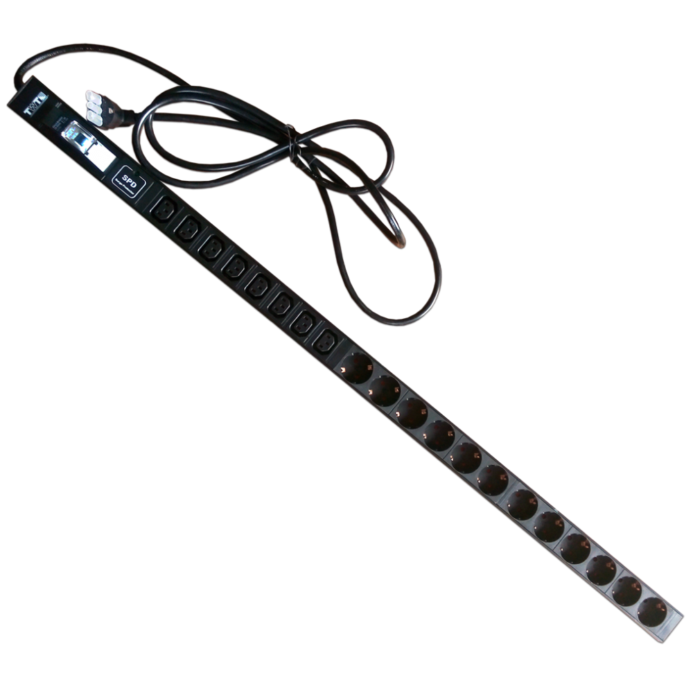 

Блок розеток (PDU) TWT TWT-PDV-12GS-8C3-GP, 1U, кол-во розеток:20 (12xЕвро/8xC13), 16А, черный, TWT-PDV-12GS-8C3-GP
