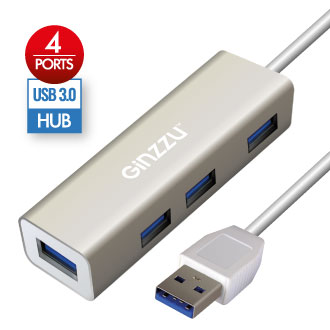 Концентратор Ginzzu GR-517UB, 4xUSB 3.0