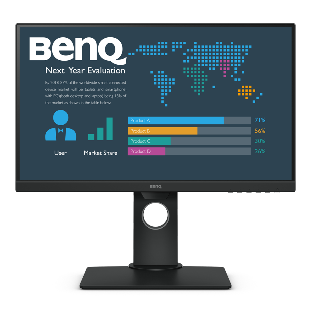 

Монитор 23.8" BenQ BL2480T IPS, 1920x1080 (16:9), 250кд/м2, 6мс, VGA, HDMI, DisplayPort, черный, BL2480T